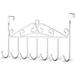 Casewin Over The Door Hooks Over The Door Hanger Towel Rack Coat Rack with 7 Hooks Decorative Hanging Storage Rack Organizers for Hat Clothes Bedroom Bathroom-White