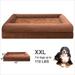 Brown Dog Bed Memory Foam All Round Bolster Pet Sofa 45x35â€œ with Removable Cover
