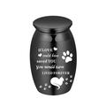 Personalize 7*4.5cm Cat Paw Print Stainless Steel Small Urn for Cremation Cat Ashes Keepsake Pet Memorial Mini Urn - If Love Could Have Saved You Would Have Lived Forever