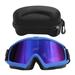 Dog Sunglasses Windproof Dustproof UV Protection Adjustable Pet Goggles for Skiing Cycling Travel Blue Frame Blue Lens