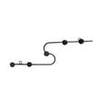 Large Utility Hooks for S Shaped Coat Hooks for Hanging Coats Coat Rack Wall Mounted Metal Hook Rack Key Coat Towel Holder With 5 Hooks