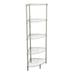 Steel Wire 5-Tier Triangular Corner Storage Shelving Unit Home Organization Tower with Adjustable Height White