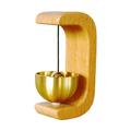 Baoblaze Wooden Door Bell Wind Chime Ornament Brass Bell for Barn Door Multifunctional Yellow