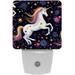 Star Unicorns LED Square Night Lights - Modern Design Energy Efficient Indoor Lighting for Bedrooms Bathrooms and Hallways - 200 Characters