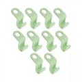 DOMELAY 2 X 10 Pieces Connecting Hooks for Coat Hangers Cascading Coat Hanger Hooks Extension Clips Connecting Hooks for Coat Hangers Green 2 Pcs