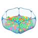 Folding Portable Baby Play Tent Ocean Pool Baby Toddler Playpen Without Basketball Hoop Pool for Ocean Balls Kids Children Indoor Outdoor Playing Toy