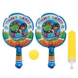 2pcs Light Weight Inflatable Children Badminton Racket Sports Toy 1pcs Inflatable Ball