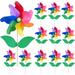 20 Pieces Colorful Windmills Rainbow Stake Windmill Rainbow Scroll for Kindergartens Gardens Children s Rooms Parties or Window Displays