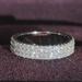 Eternity Ring - 925 Sterling Silver Wedding Band with Zircon Decor - Perfect Engagement Finger Ring for Women