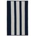 Colonial Mills 8 x 10 Navy Blue and White Rectangular Striped Braided Area Throw Rug