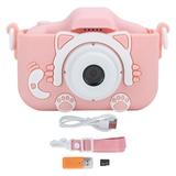Children Digital Camera Video Recorder Kids 12MP IPS Dual Lens with 32G Memory Card and Card ReaderPink