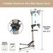 Koreyosh Bike Repair Stand Foldable Aluminum Alloy Height Adjustable Repair Rack w/Tool Tray Lightweight Portable Bike Workstand