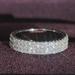 Eternity Ring - 925 Sterling Silver Wedding Band with Zircon Decor - Perfect Engagement Finger Ring for Women