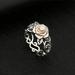 1pc Elegant Rose Gold Flower Ring - Universal Color Separation Engagement Ring for European and American Women