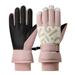 Tall Rubber Gloves Women s Ski Gloves Winter Warm Men s and Women s Couples Autumn and Winter Outdoor Riding Screen Sports Gloves