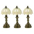 HOKARUA 3pcs Dollhouse Table Lamp Miniature Bedside Lamp Model Miniature Table Light Dollhouse Accessories