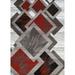 United Weavers Studio Area Rug 710-00631 Flash Scarlet Diamonds Lines 5 3 x 7 2 Rectangle