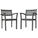 2-Pack Outdoor Wood Stackable Chair - Grey Wash
