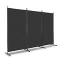 GZXS 3 Panel Portable Room Divider Folding Partition Privacy Screen 6 FT Room Separator Freestanding Wall Divider for Office Bedroom 103 W x 18 D x 71 H (Black)