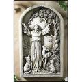 Outdoor Garden Figures Saint St. Francis Plaque Statue Milagros Avalon Gallery Collection
