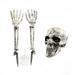 3 Pack Realistic Looking Skeleton Stakes Graveyard Yard Stakes Halloween Skeleton Light Up Halloween Decorations Skeleton Hands Head Yard Stake With 3 Pcs