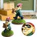 Dinmmgg Desktop Ornament Porch Garden Gnome Statue Patio and Package Box Stealer Perfect for Your Garden Home Table Bedroom Yoga Studio Room.