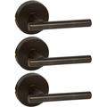 Kain Design Oil Rubbed Bronze Non Turning Euro Door Lever Hardware For Closet Doors (Non- Functioning) 3 Pack