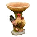 Tantouec Spring Decorations for Home Resin Cock Birdbath Polyresin Antique Garden Bird Bath for Home Garden Yard Bird Bath Ornaments