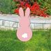 Fsthmty Garden Stakes Easter Garden Decorations Easter Egg Gnome Rabbit Ground Insert Decoration Acrylic Hollow Animal Figurines Yard Insert