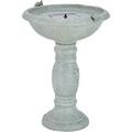 20622R01 Country Gardens Solar Birdbath Stone