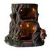 Outdoor Decorative Garden Two-Story Lighted Fairy House Resin - 15.75 L X 13.5 W X 15 H
