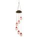 Rose String Beads Christmas Atmosphere Decoration Wind Chime Lights Santa Solar Powered LED Wind Chime Lights