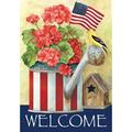 Home Garden 108224 Patriotic Watering Can Patriotic Flag 28x40 Inch Double Sided Patriotic Garden Flag for Outdoor House Flower Flag Yard Decoration