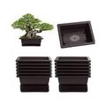 6 Inch Bonsai Pots And Drip Trays - Starter Bonsai Pots Small Bonsai Pots (12 Pots)