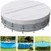 6 Ft Pool Cover Round Pool Cover for Above Ground Pools Hot Tub Cover with Upgrade Buckle Rope and Ground Nails to Enhance Stability Waterproof and Dustproof - Black