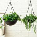 myvepuop Flower Pots Indoor Hanging Flower Pots Outdoor Wrought Iron Hanging Basket Flower Pots Durable Wrought Iron Flower Pots Frosted C One Size