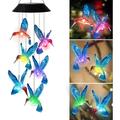 Crcmjuhgsa Garden Lamps Solar Blue Hummingbird Wind Chime Light LED Hummingbird Garden Solar Wind Chime Light Light Garden Light