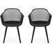 Delia Outdoor Dining Chair (Set Of 2) Black