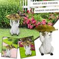 Fimeskey Bird Feeders Antique Birdbath Garden Bird Garden Yard Bath Sheep Polyresin For Home Resin Patio & Garden Home & Garden