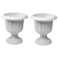 CLkPde Classic Urn Garden Pot/Planter Plastic ( Pack of 2) (Stone 19 )2