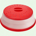 Collapsible Microwave Splatter Cover BPA-Free Red Keep Your Microwave Clean