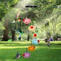 Charming Wind Chimes Hummingbird Feeder Outdoors Hanging Bird Feeder Ball Hand Blown Humming Bird Feeder Perfect Garden Decor ffor Outside Garden Decor