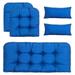 Luwei Outdoor Cushions Loveseat All Weather Chair Cushions Bench Cushions Set of 5 Wicker Tufted Pillow for Patio Furniture