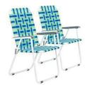 2 Pack Folding Web Chair Beach Chair Lawn Patio Webbed Strap Furniture