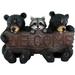Rustic Bears And Raccoon Statue Holding An Outdoor Faux Wood Welcome Sign In Garden And Cabin Decor Sculptures And Housewarming Gifts