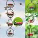 qolami 4Pcs Circular Hanging Hummingbird Feeder Outdoor Bird Feeder with Glass Bowl & Perch Decor for Garden Backyard Patio and Deck Black