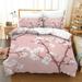 Modern Bedroom Decor Home Bedclothes Sakura Printed Duvet Cover Pillowcase Bedding Set King (90 x104 )