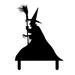 Huayishang Ornaments Clearance Metal Halloween Witch Cat Boiler Decorative Garden Stakes Outdoor Garden Decor Silhouette Stake for Yards Gardens Decor Lawn Backyard Insert Card Slot Room Decor A