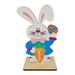 Mynkyll Easter Bunny Ornaments Easter Tabletop Decorations Easter Wooden Ornaments Bunny Ornament Bunny Easter Party Decorations