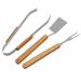 Mini Stainless Steel Stainless Steel Three Piece Set With Handle Grill Fork Grill Spatula Grill Clip Outdoor Barbecue Supplies Grill Grill Tools